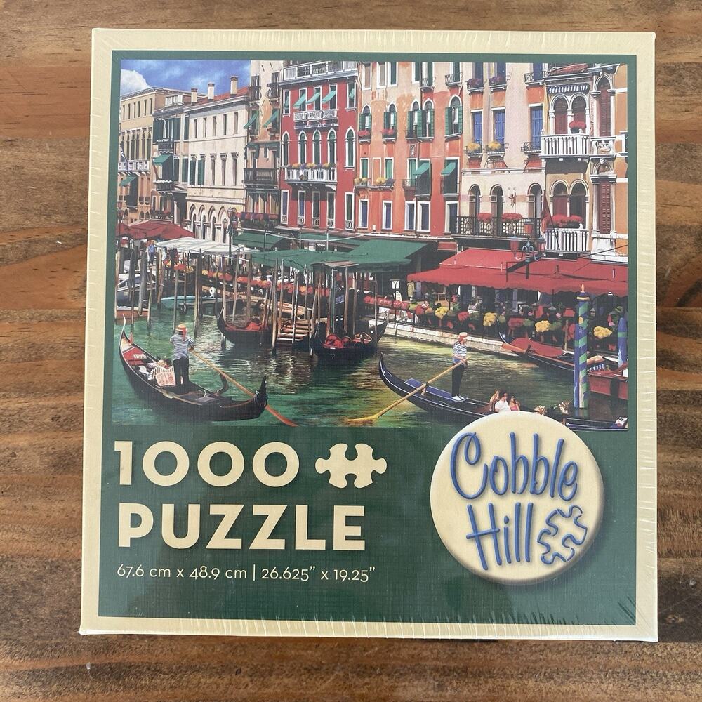 Cobble Hill 1000 Piece Jigsaw Puzzle Venice In The Summer Italy Gondola - Sealed